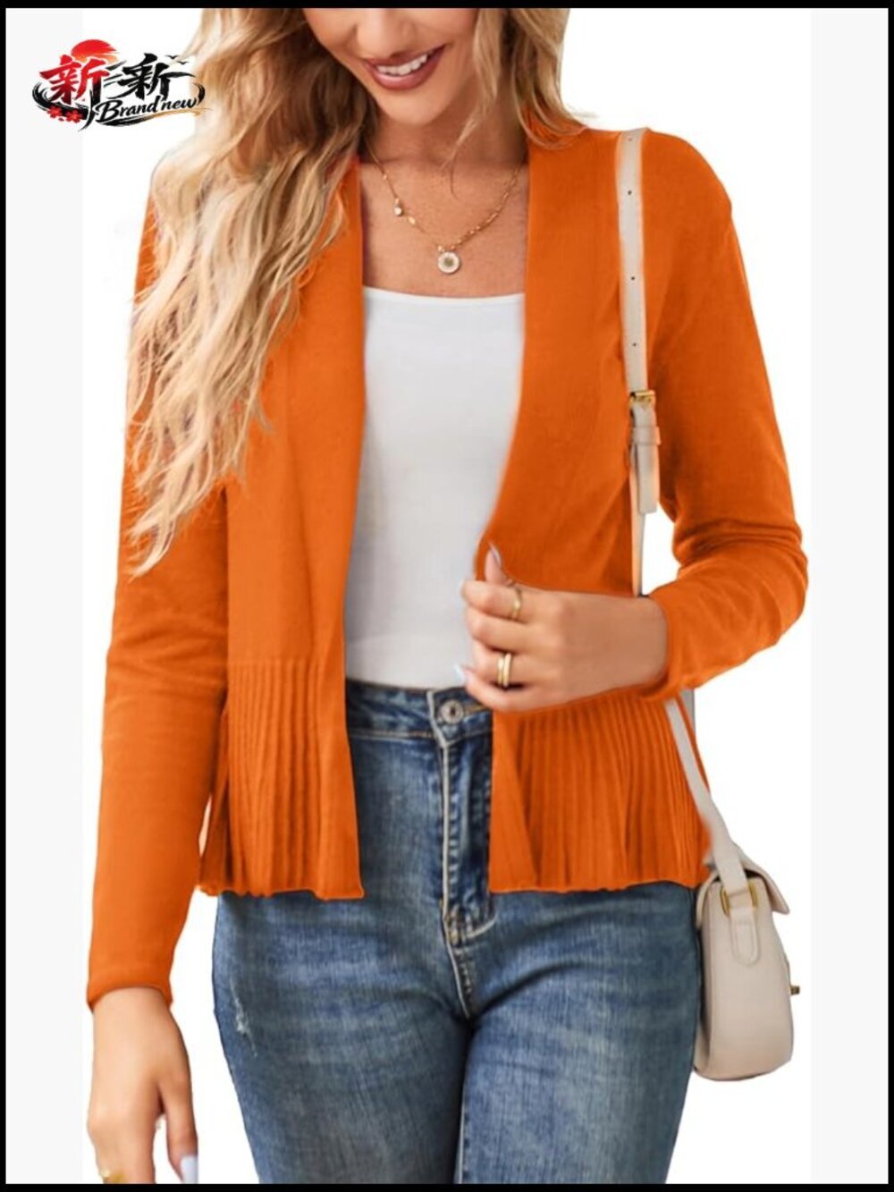 Lightweight Open Front Peplum Cardigan